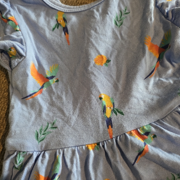 Kyte Baby Twirl Bodysuit Dress In Macaw - 0-3mo - Picture 6 of 7
